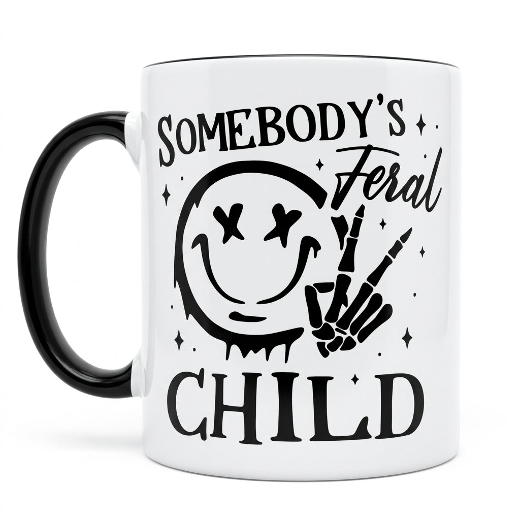 Somebody’s Feral Child Mug – Ceramic Slogan Gift