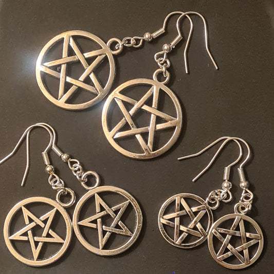 Pentagram Earring Set