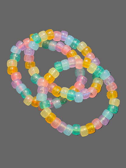 Glow in the Dark Rainbow Kandi Bracelets