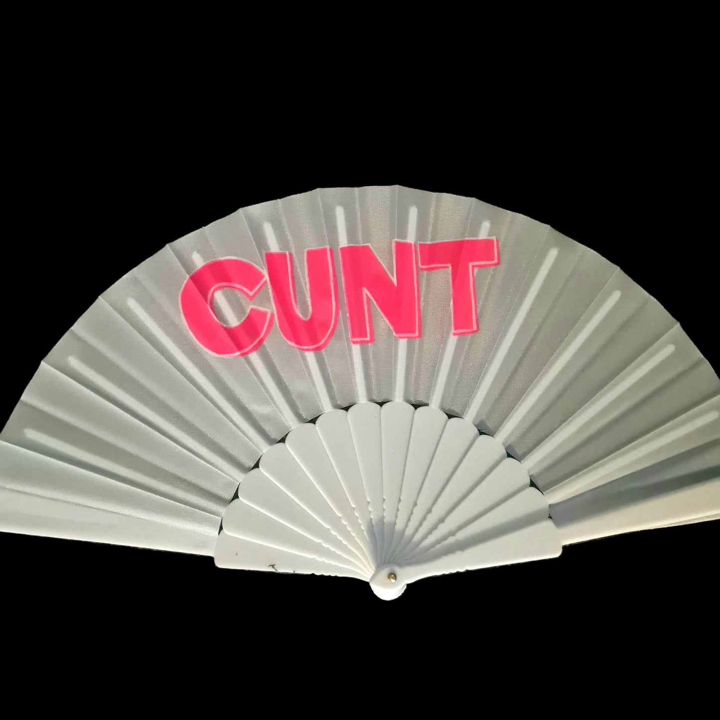 CUNT - White 3D Effect UV Rave Fan
