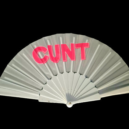 CUNT - White 3D Effect UV Rave Fan
