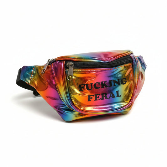 Fucking Feral Rainbow PVC Bumbag
