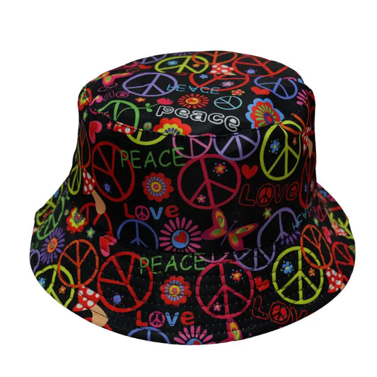 Peace Bucket Hat – Festival & Rave Cotton Hat