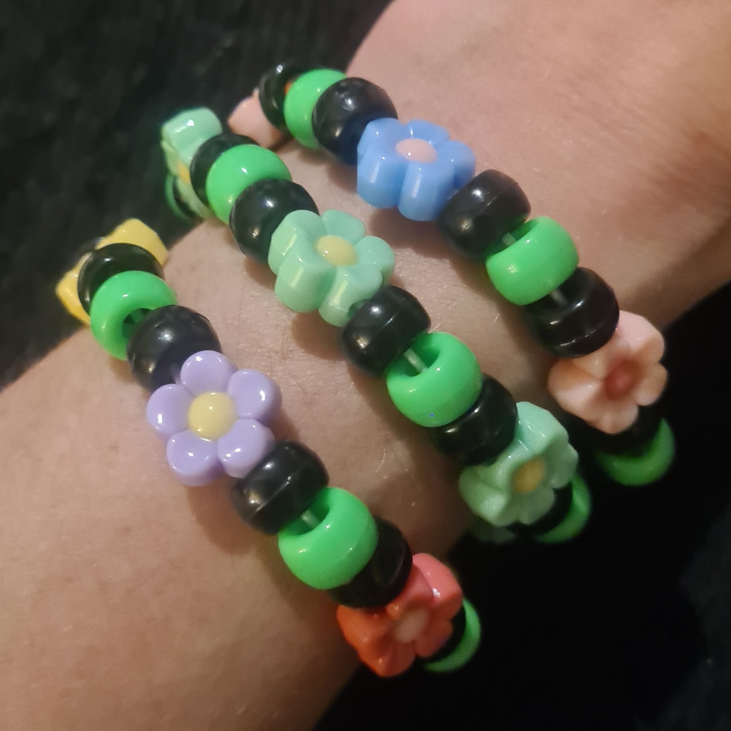 Flower Kandi Bracelets - Handmade Festival Rave Accessory