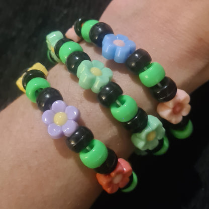 Flower Kandi Bracelets - Handmade Festival Rave Accessory