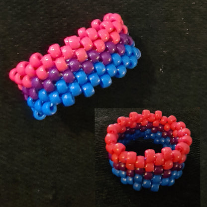 LGBTQ+ Pride Flag Kandi Cuffs - Handmade Festival Bracelets