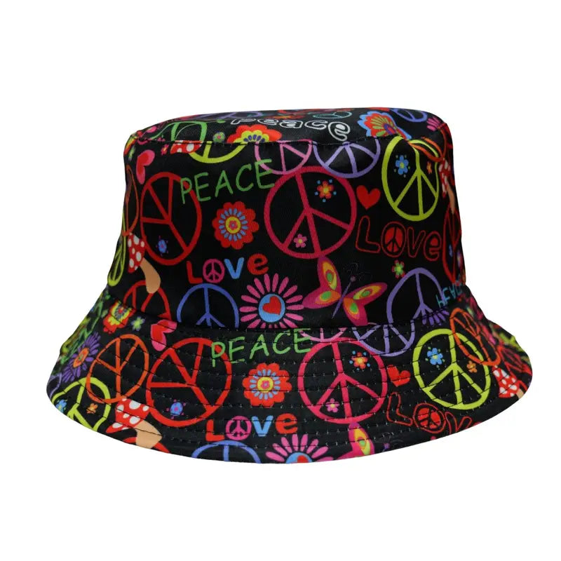 Peace Bucket Hat – Festival & Rave Cotton Hat