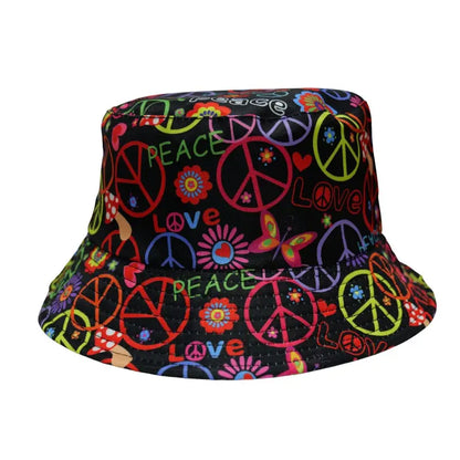 Peace Bucket Hat – Festival & Rave Cotton Hat