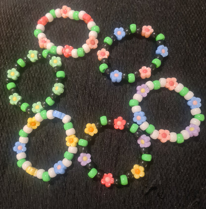 Flower Kandi Bracelets - Handmade Festival Rave Accessory