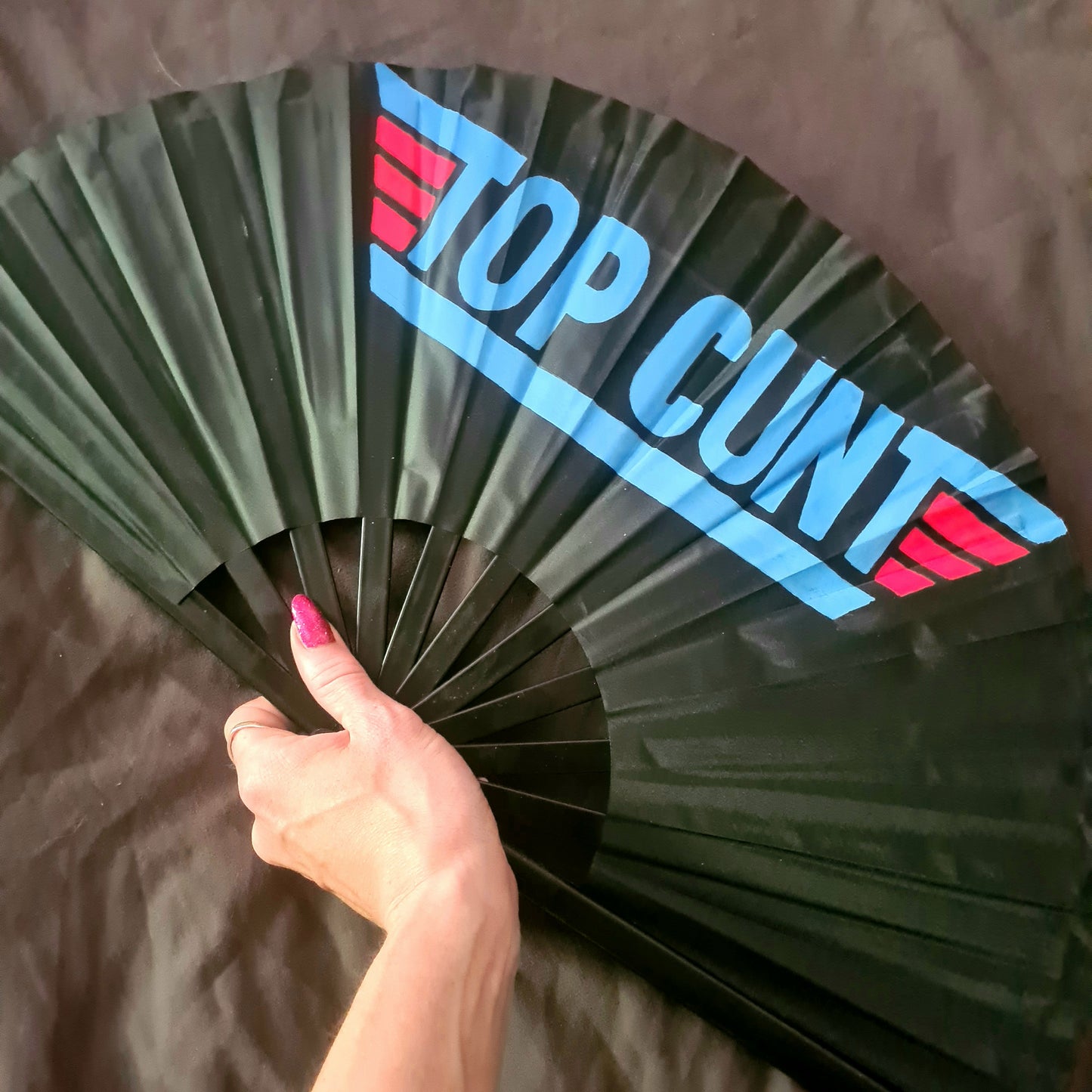 Top Cunt - TopGun themed UV Rave Fan