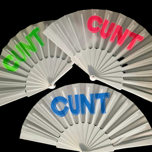 CUNT - White 3D Effect UV Rave Fan