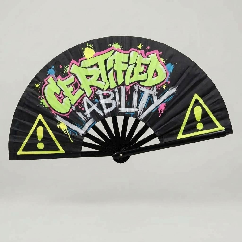 Certified Liability UV Reactive Rave Fan