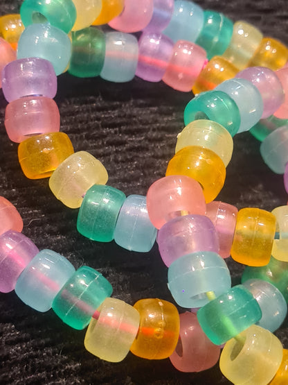 Glow in the Dark Rainbow Kandi Bracelets