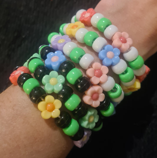 Flower Kandi Bracelets - Handmade Festival Rave Accessory