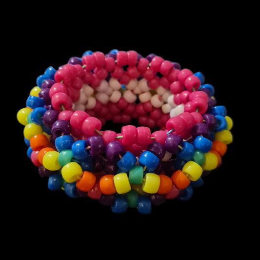 Topsy-Turvy Kandi Cuff - Custom Handmade Festival Rave Cuff