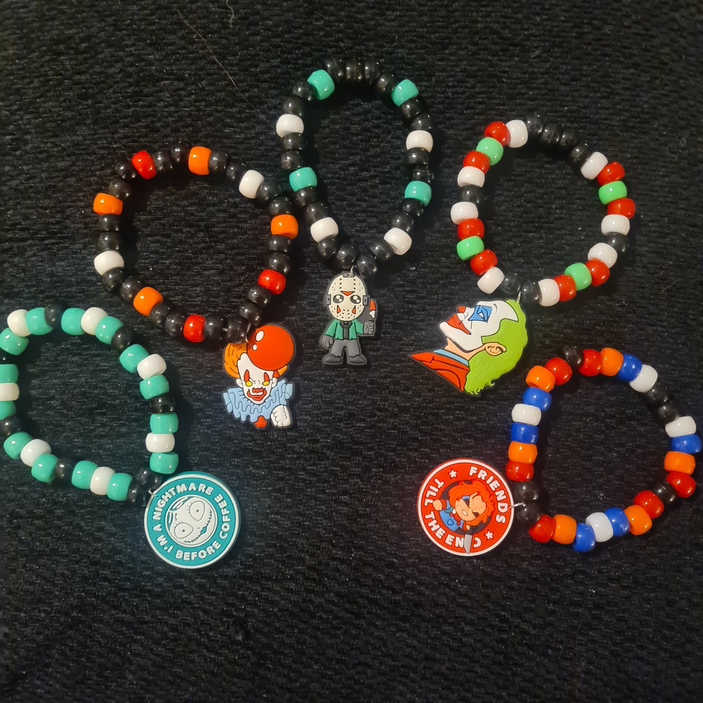 Mystery "Horror" Kandi Bracelet Pick N Mix - Festival Rave Bracelets