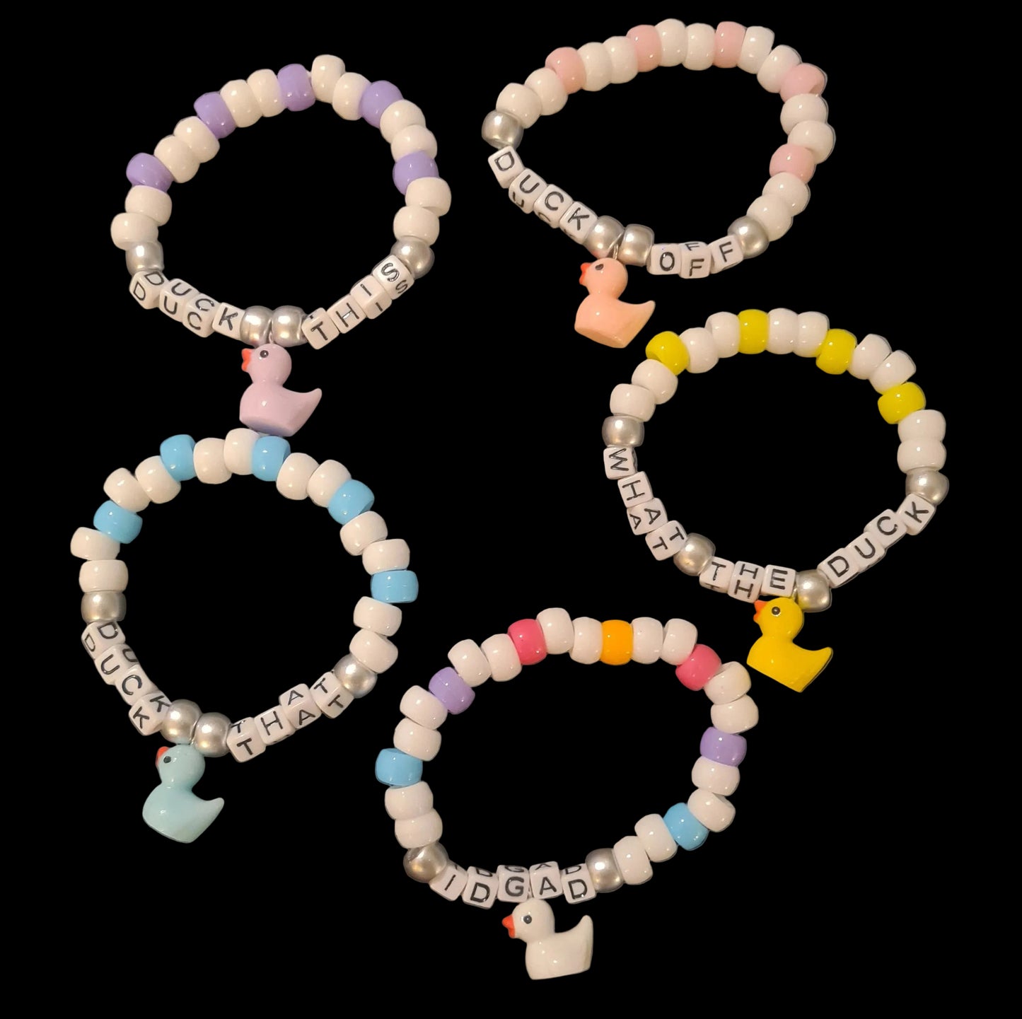Funny Duck Kandi Bracelets - Handmade Festival Rave Accessory