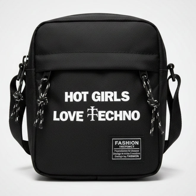 Hot Girls Love Techno Festival Crossbody Bag | Rave Bag | FestEssential Treasures