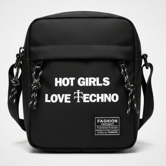 Hot Girls Love Techno Festival Crossbody Bag | Rave Bag | FestEssential Treasures