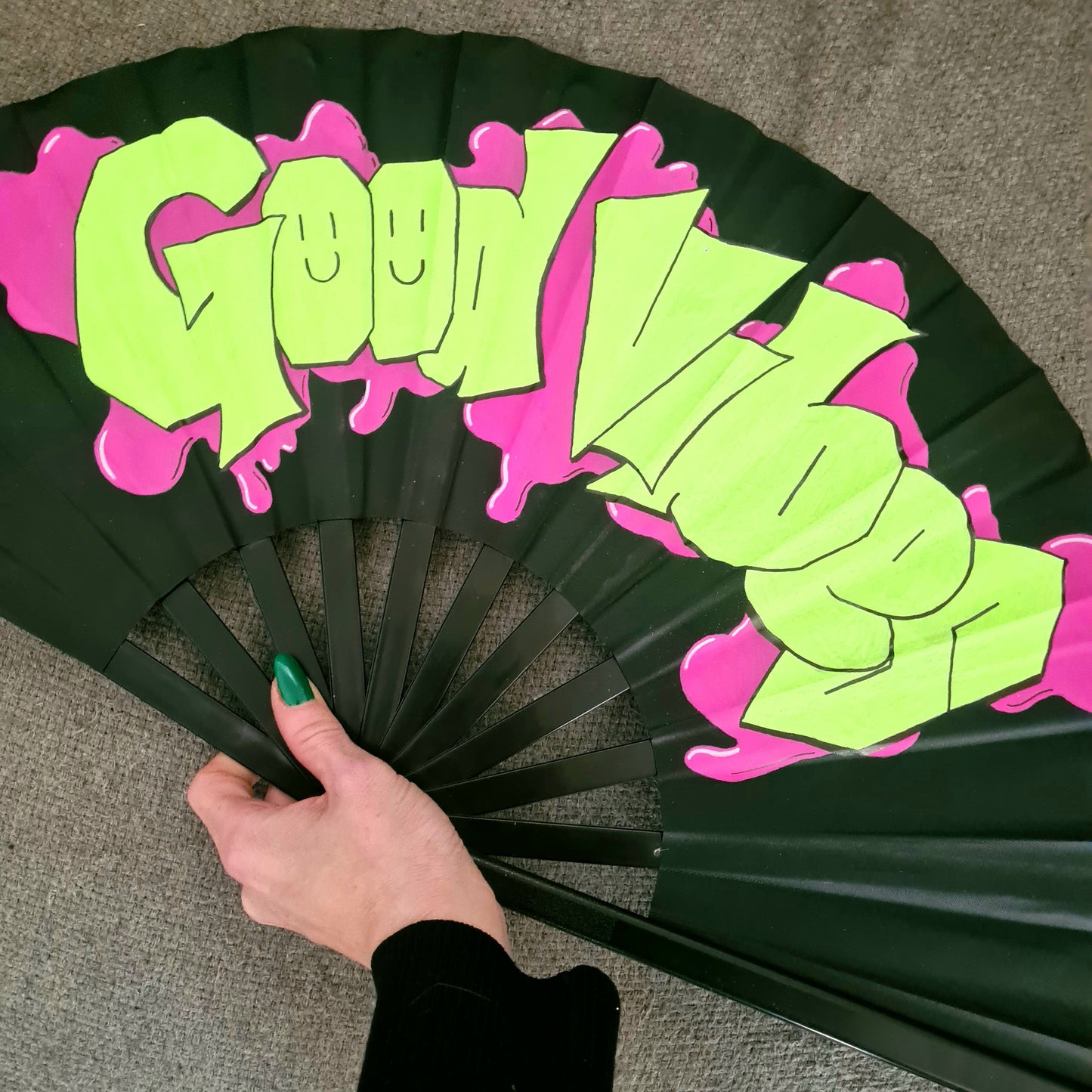 Good Vibes UV Rave Fan