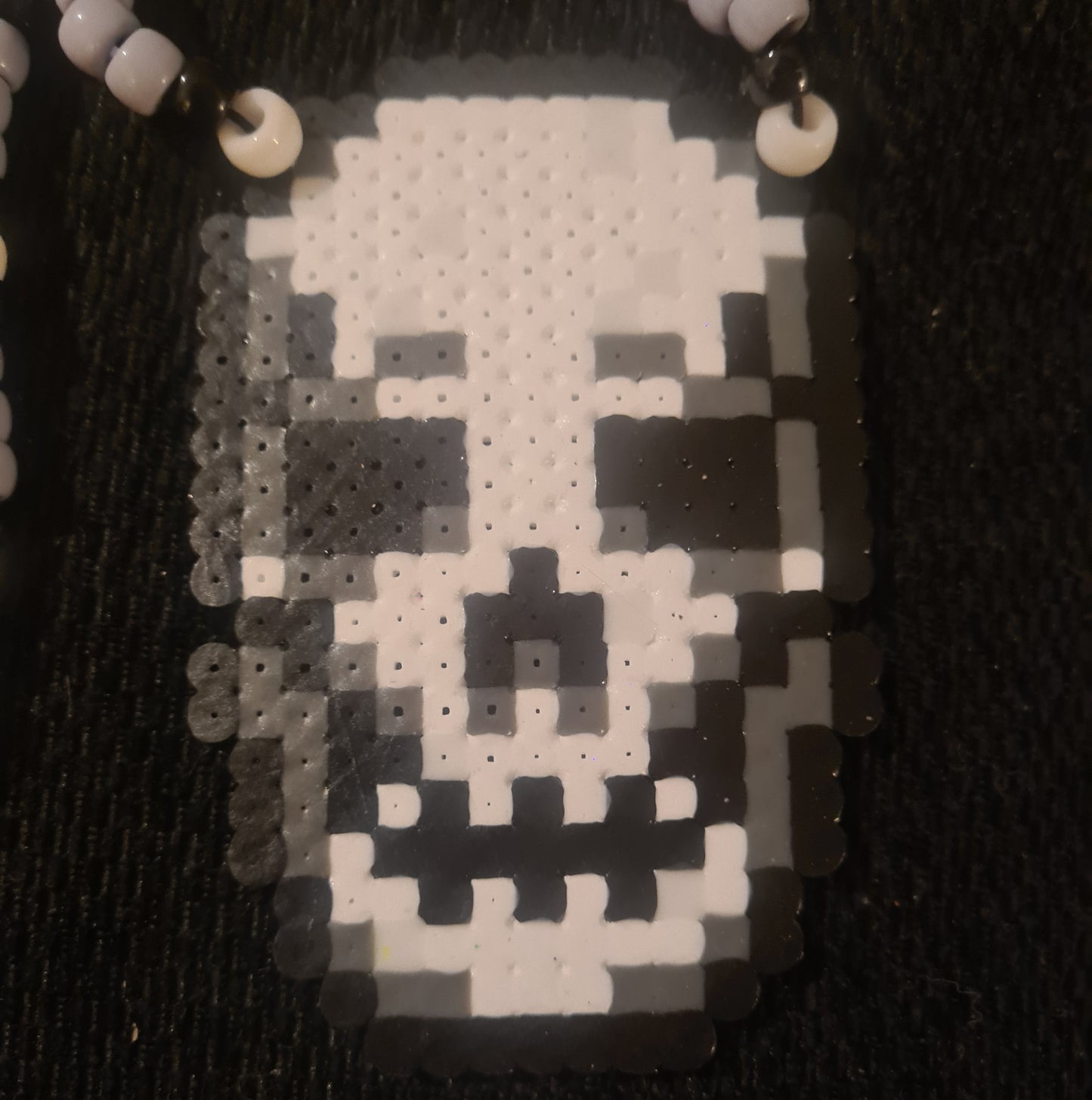 Skull Perler Kandi Necklace - Handmade EDM Festival Rave Jewellery