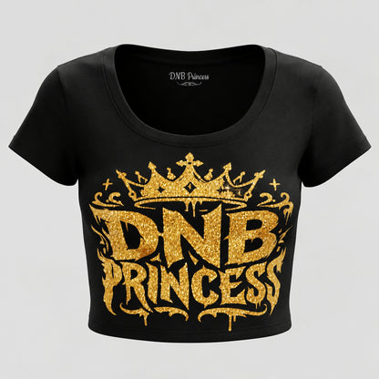 DnB Princess Gold Glitter Crop Top
