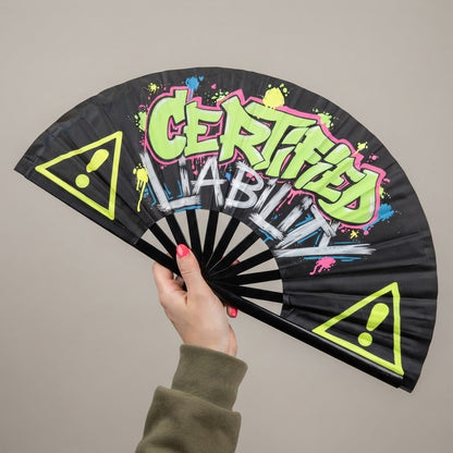 Certified Liability UV Reactive Rave Fan