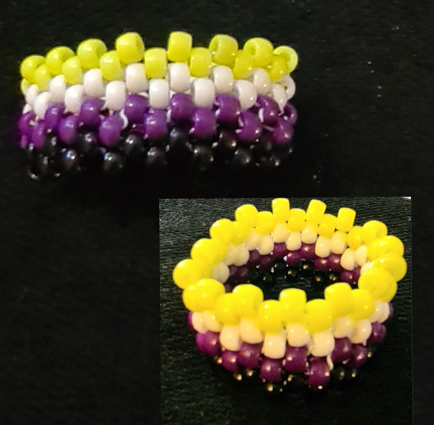 LGBTQ+ Pride Flag Kandi Cuffs - Handmade Festival Bracelets
