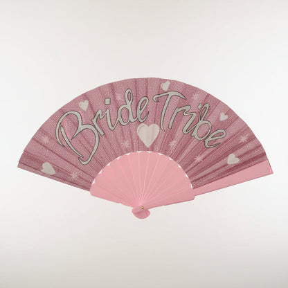 Bride Tribe Custom Pink Glitter Rave Fan – Festival & Hen Party Accessory