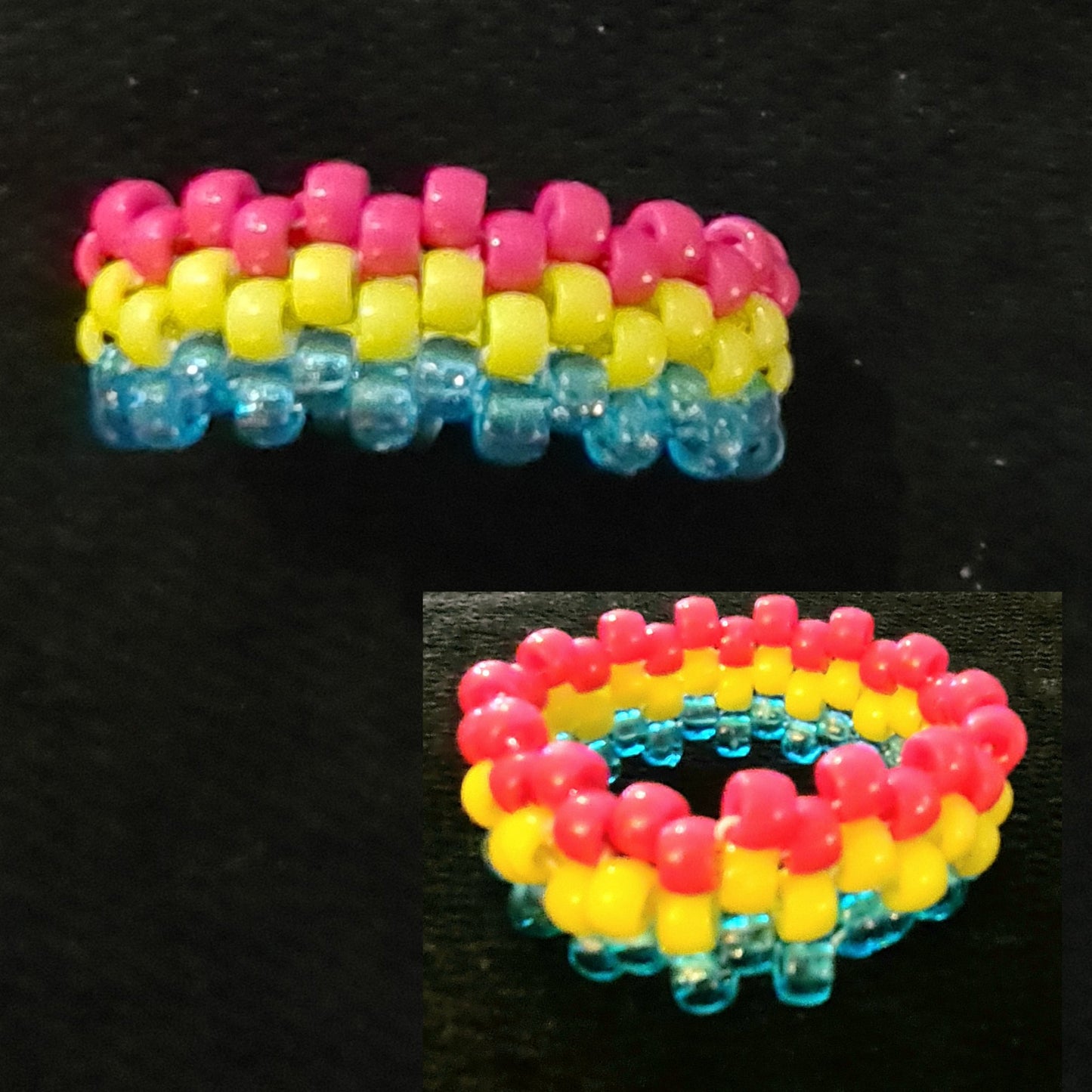 LGBTQ+ Pride Flag Kandi Cuffs - Handmade Festival Bracelets