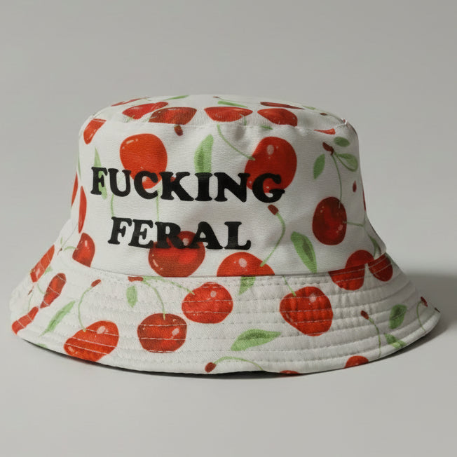 Fucking Feral Cherries Bucket Hat
