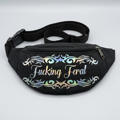 Fucking Feral Bumbag – Black Festival & Rave Bag