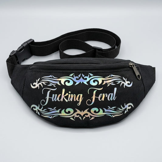 Fucking Feral Bumbag – Black Festival & Rave Bag
