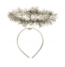 Silver Tinsel Halo Headband