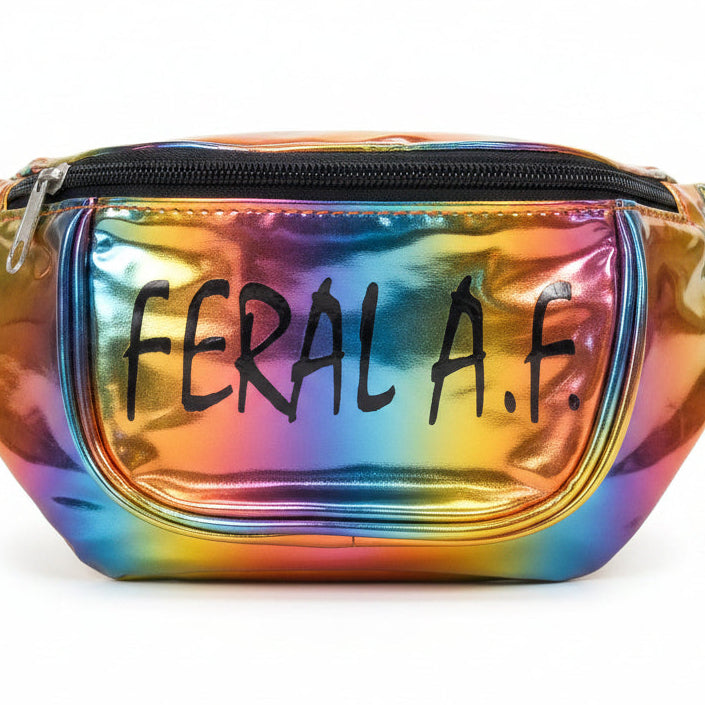 Feral A.F Rainbow PVC Bumbag