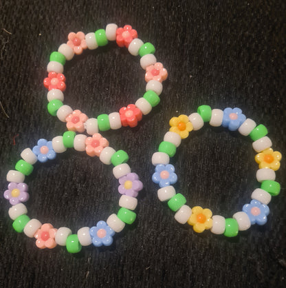 Flower Kandi Bracelets - Handmade Festival Rave Accessory