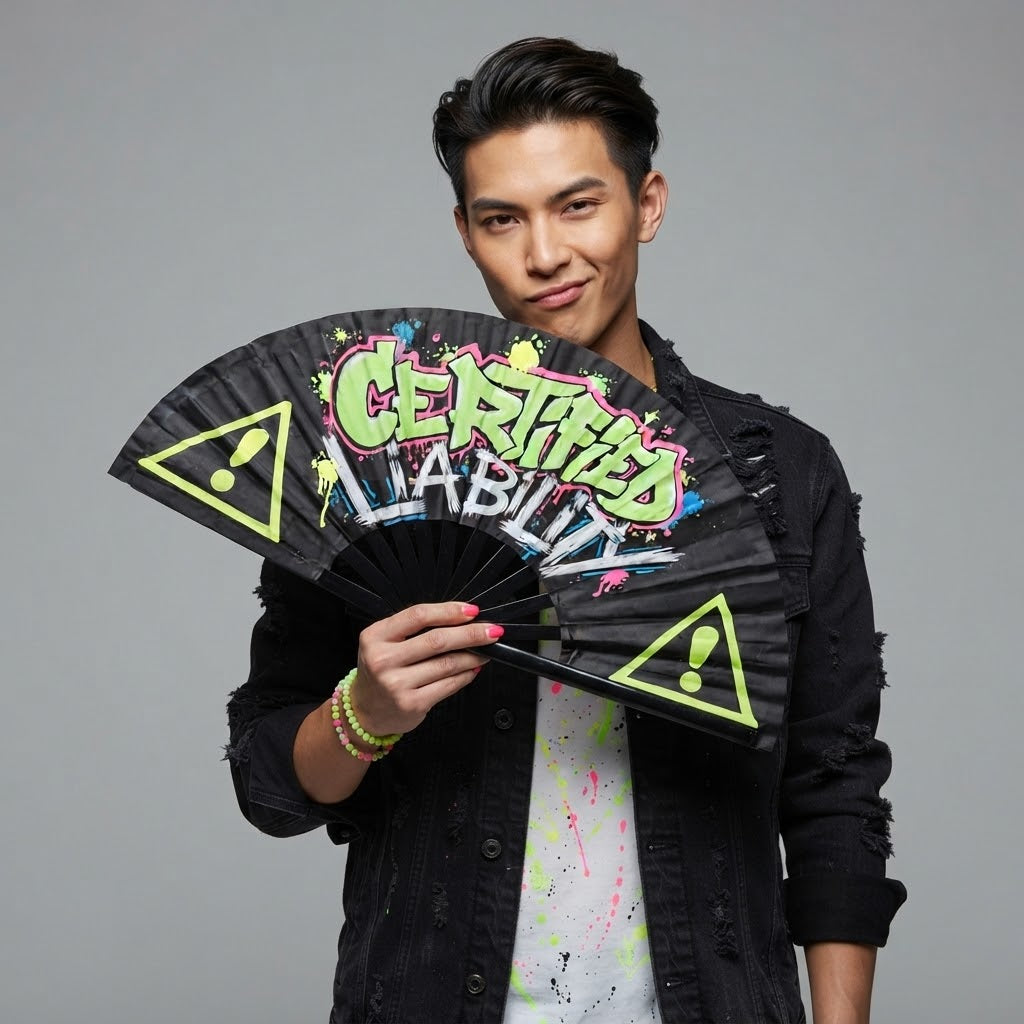 Certified Liability UV Reactive Rave Fan