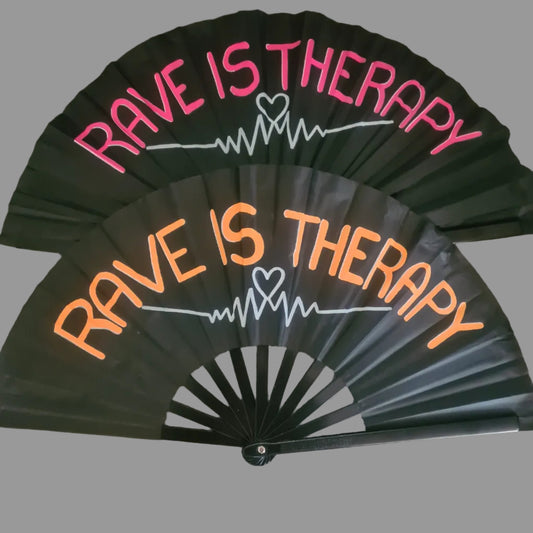 Rave Is Therapy UV Rave Fan