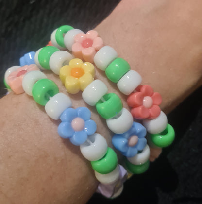 Flower Kandi Bracelets - Handmade Festival Rave Accessory
