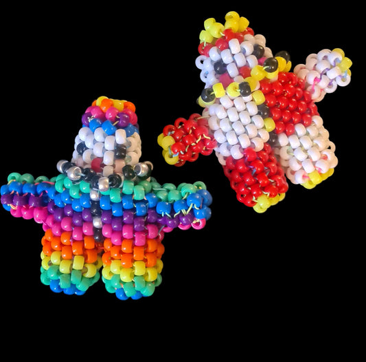 Kandi Clown Keychain & Necklace - Handmade 3D Festival Charm