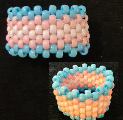 LGBTQ+ Pride Flag Kandi Cuffs - Handmade Festival Bracelets