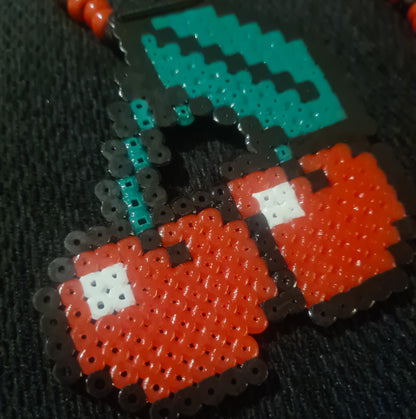Cherries Perler Kandi Necklace - Handmade EDM Festival Rave Jewellery